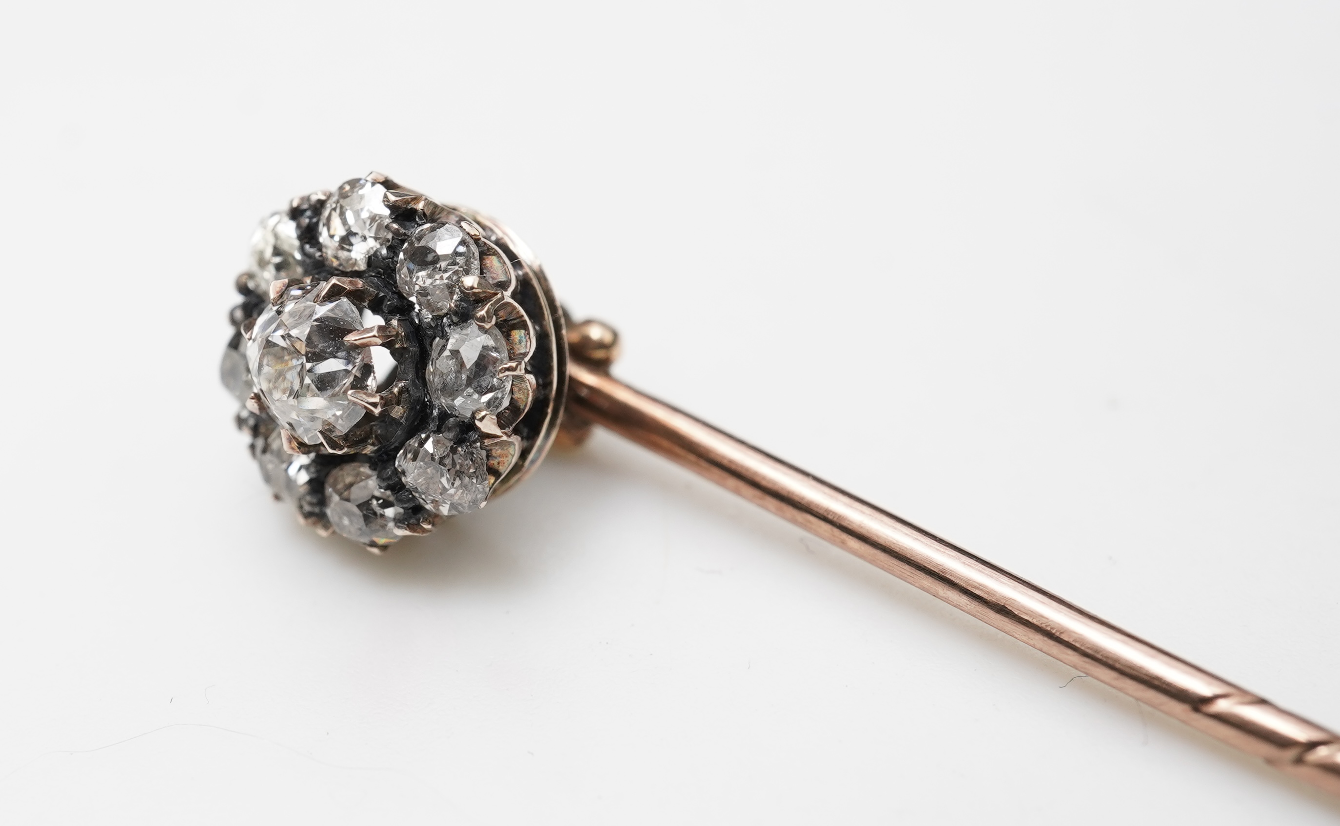 A diamond stick pin, late 19th century